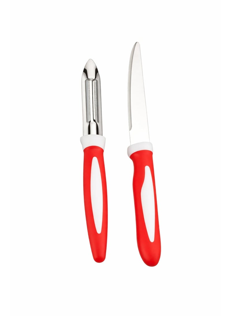 Decent Prime Edge 2 Pcs Knife Set | Laser Knife & Vegetable Peeler | Stainless Steel Blades - Rust-resistant | Non Stick Knife Set | Kitchen Cutting Tools Set - Image 1